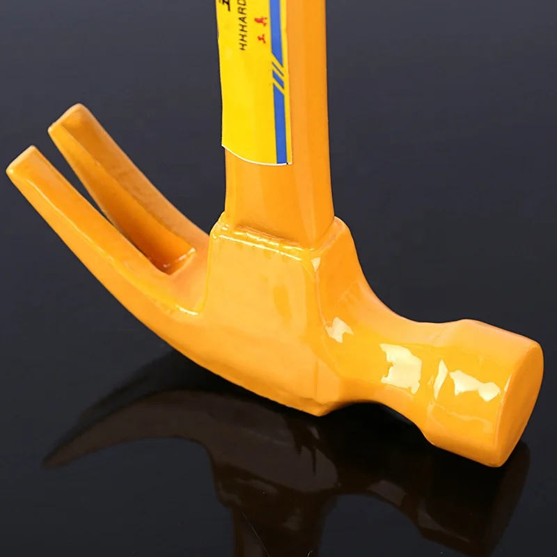 Custom High Carbon Steel Anti-slip Adhesive Handle Steel Pipe Claw Hammer Dovetail Roof Hammer