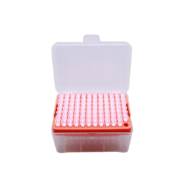 Laboratory plastic disposable 200ul yellow pipette tips