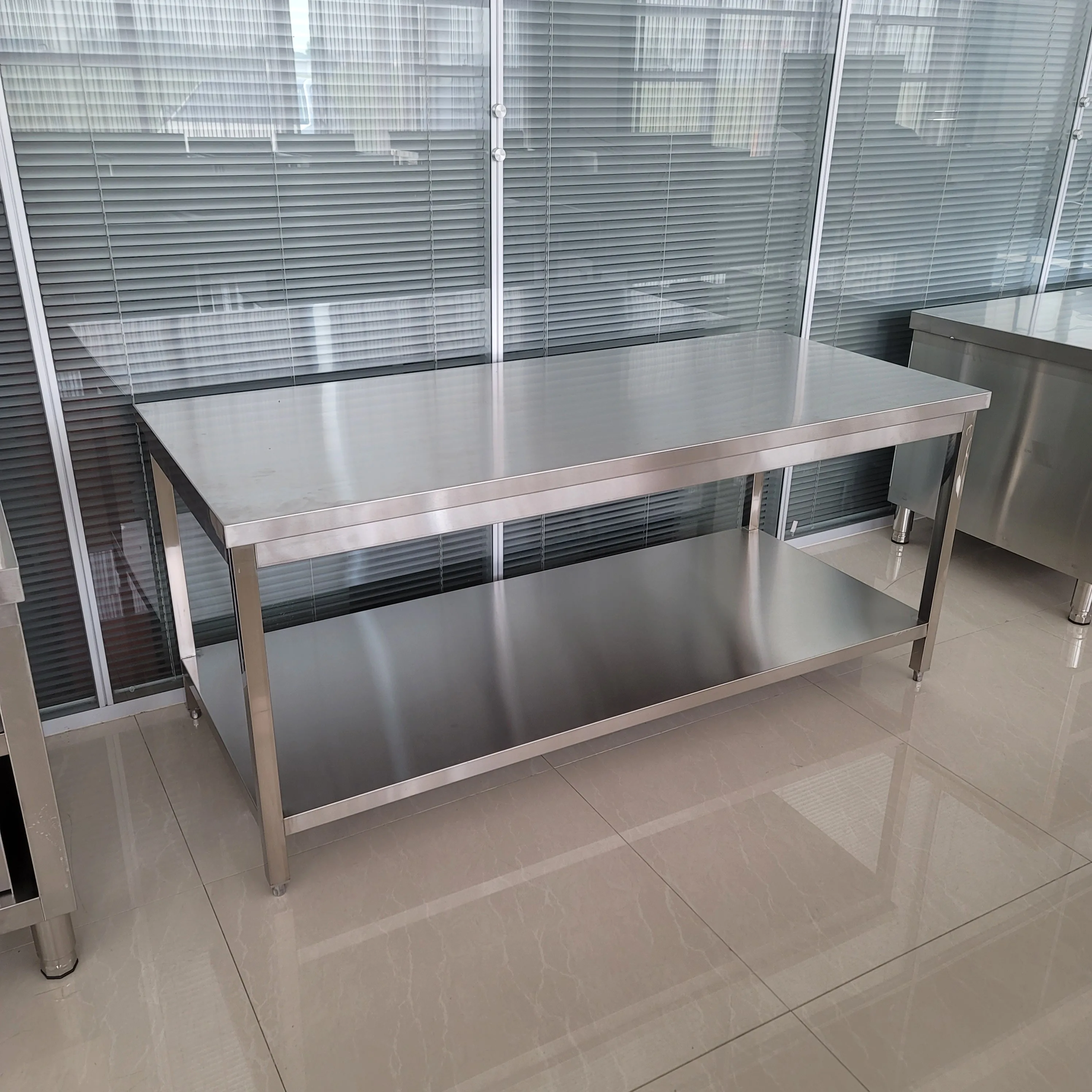 Industrial commercial restaurant equip supply knock down work table kitchen work table for fast food restaurant