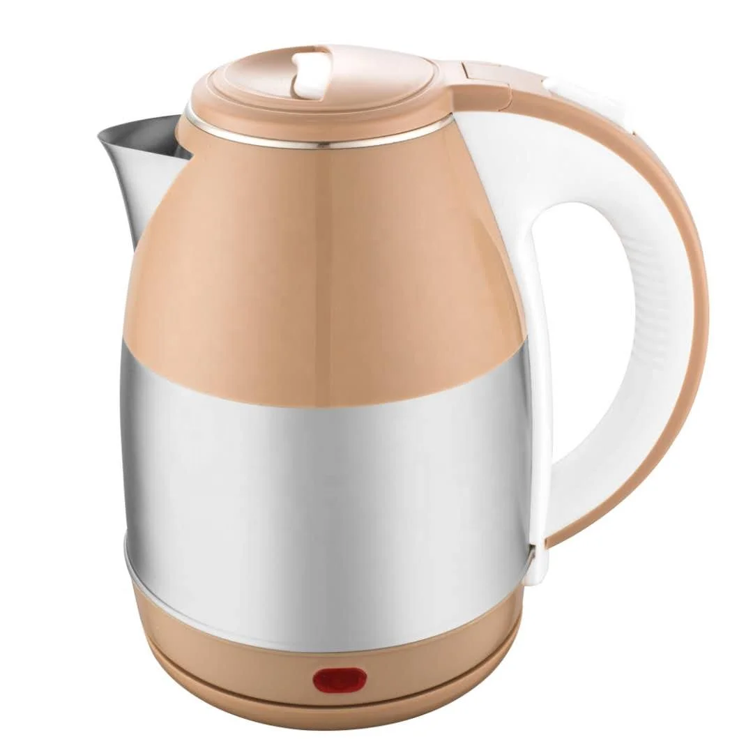 Household high quality stainless steel 1.8L electric tea kettle stainless steel double layer kettle CE CB Double wall kettle