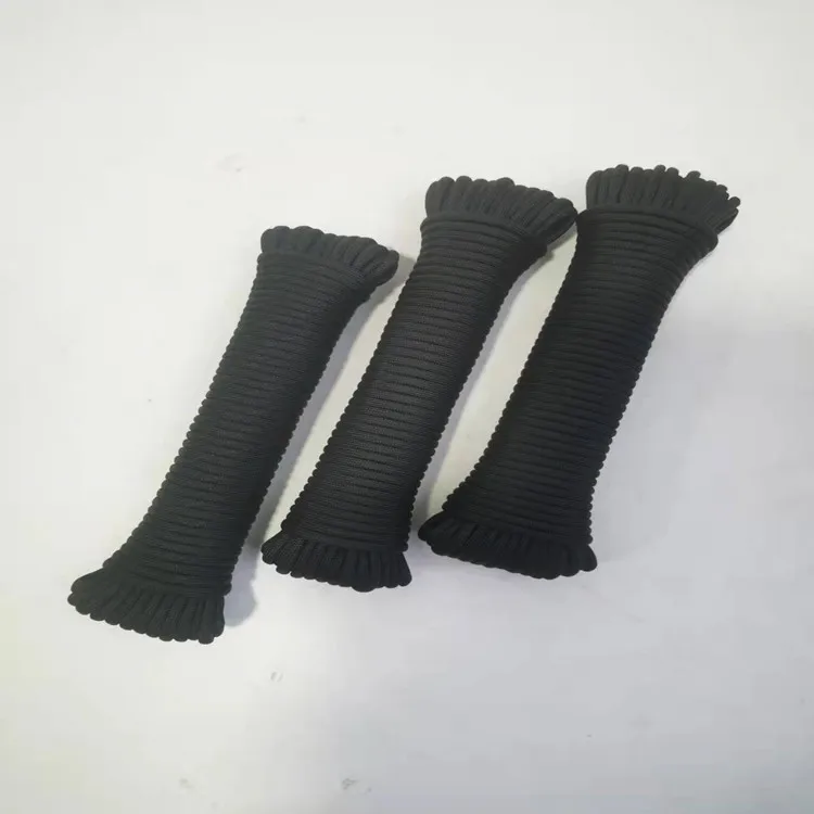 High quality Factory Direct Tactical Parachute Rope Polypropylene Braided  Outdoor Camping Tent Rope