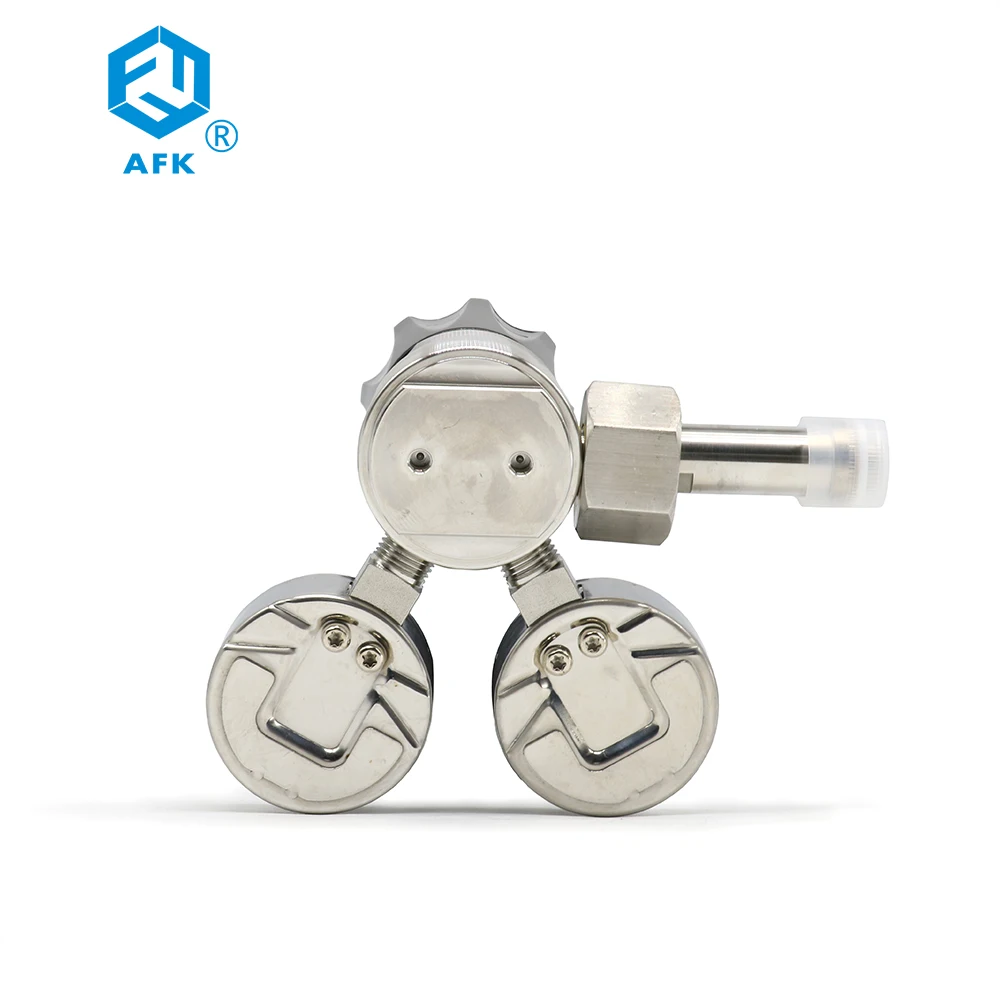 1/2in female ss316 Helium CGA540 cylinder connector double gauges pressure regulation valve with air Pressure regulator