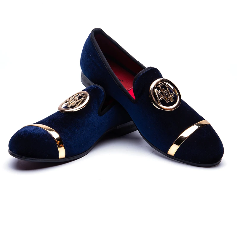 Новинка, мужские курительные Тапочки ручной работы с золотой кнопкой, мужские классические лоферы