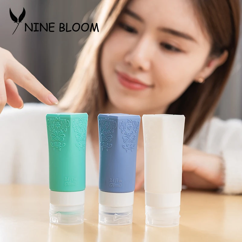 New Food Grade Eco-friendly Leakproof Outdoor Silicone Travel Bottle Apply Hand Sanitizer Hydrating Fluid