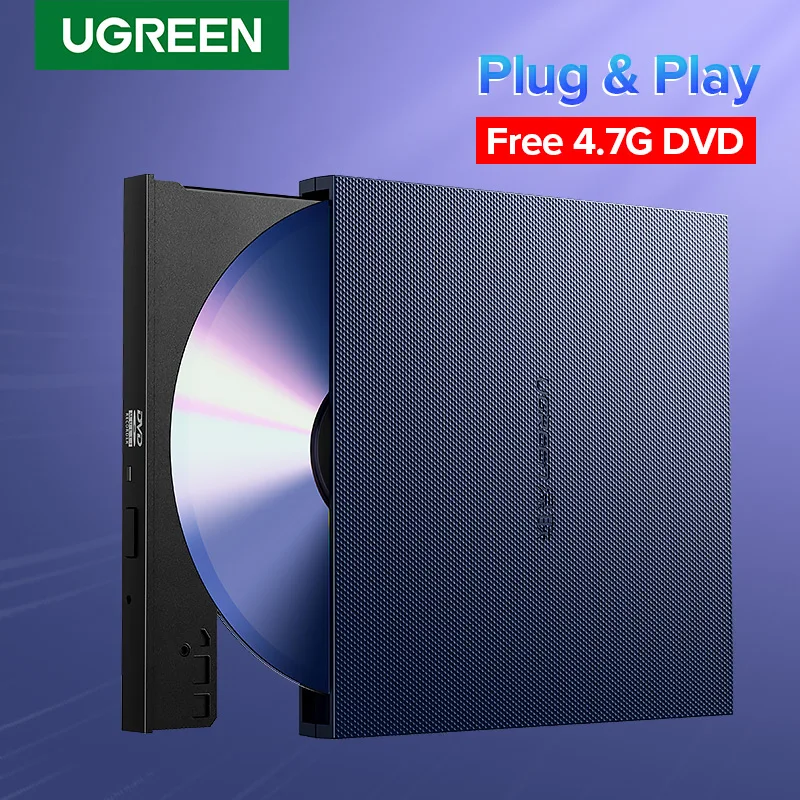 Ugreen USB Оптический привод Внешний 2 0 CD/DVD-ROM Combo DVD RW Встроенная память горелки для Dell Lenovo ноутбук Windows/Mac OS цифрового