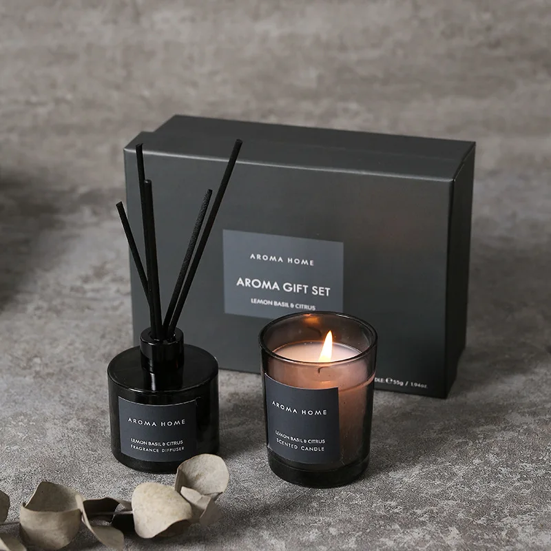 Customizable Luxury Aromatherapy Scented Candle Gift Set Home for Serene Gift Box Packaging Chinese New Year Gift Box Pillar