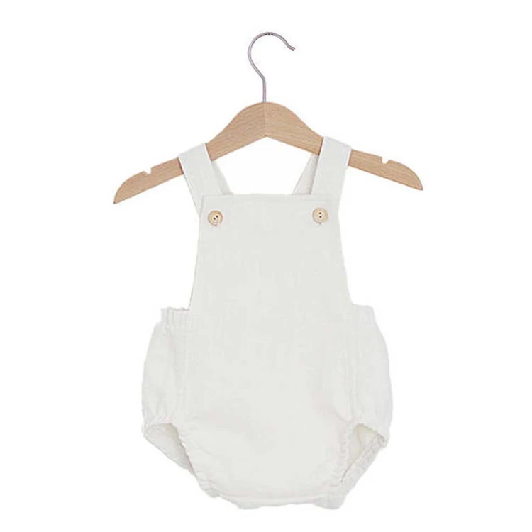 Wholesale Sleeveless baby boys linen romper jumpsuit