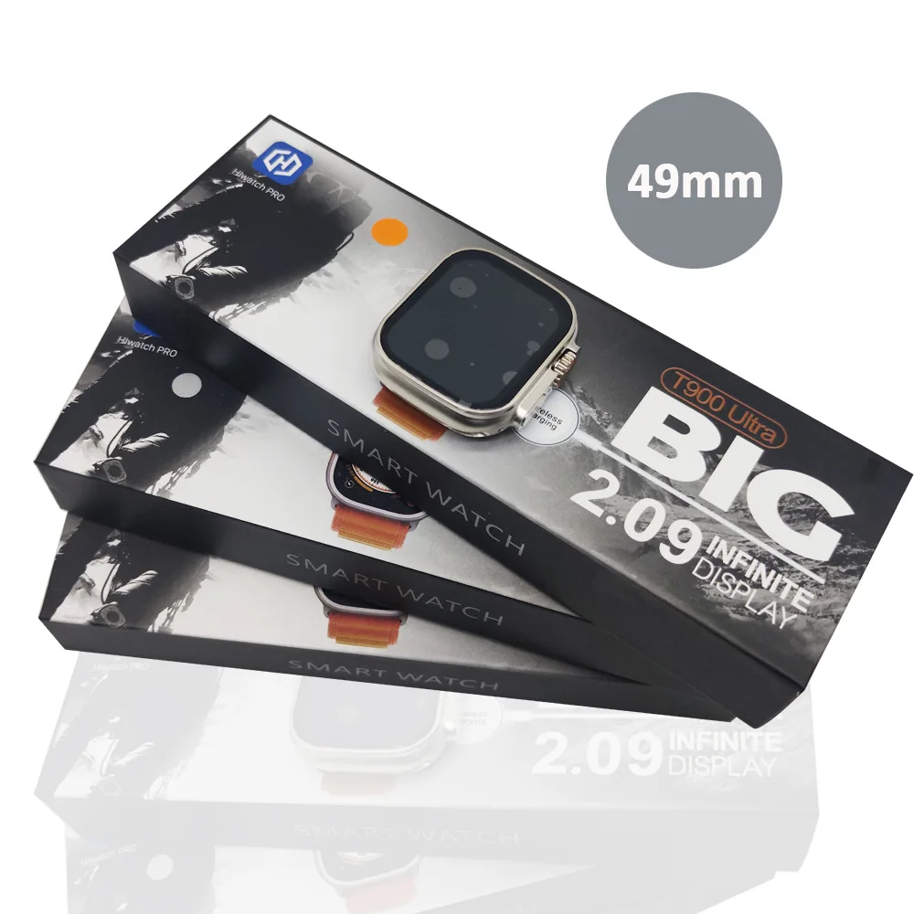 2023 NEW Arrival Smart watch T900 U With Games Playing 6 Styles of watch menus 2.09inch bigger Screen Reloj inteligente T900