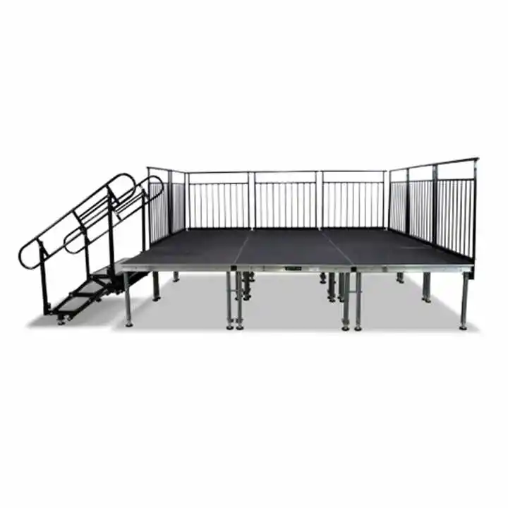 Concert indoor event mobile height adjustment four legs stage platform