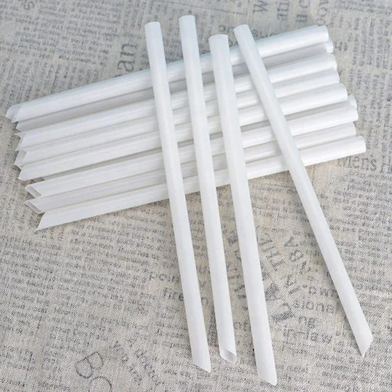 Customize Colored 6 7 8 10 12mm Disposable Compostable Straight Pla Biodegradable Plastic Straws For Boba Bubble Milk Tea