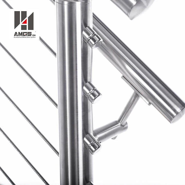 
Build Terrace Rail ing, 304 316 Standard S S Modern Design Stainless Steel Cable Balustrades Railing 