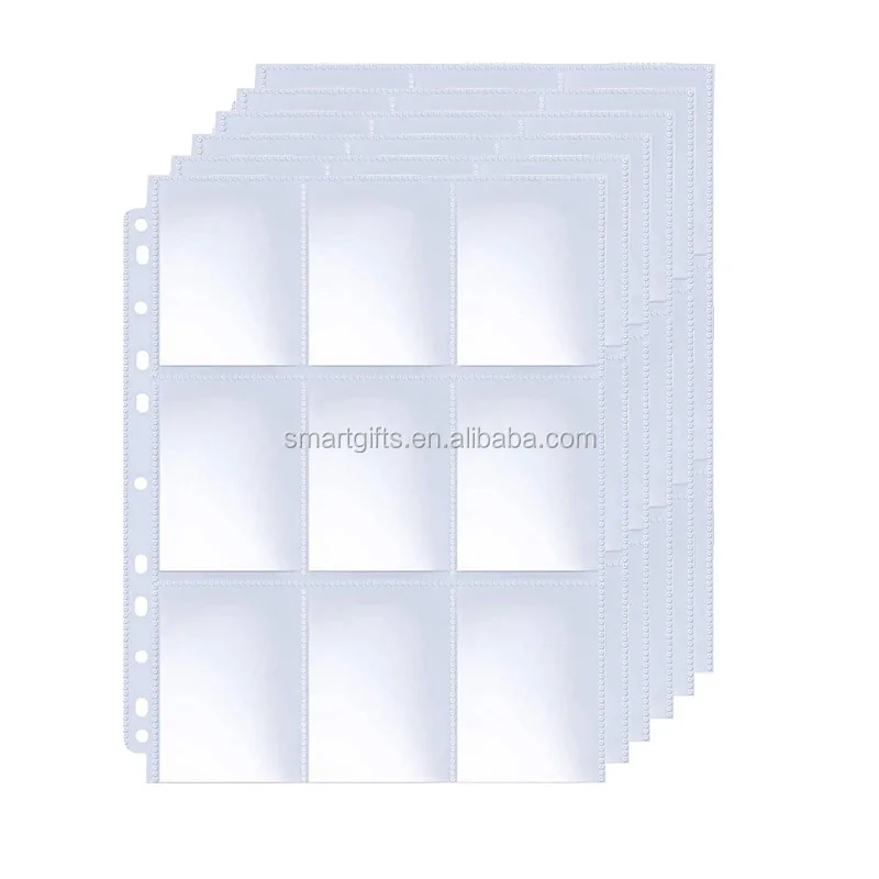 Пластиковые защитные чехлы для спортивных карт с 9 карманами