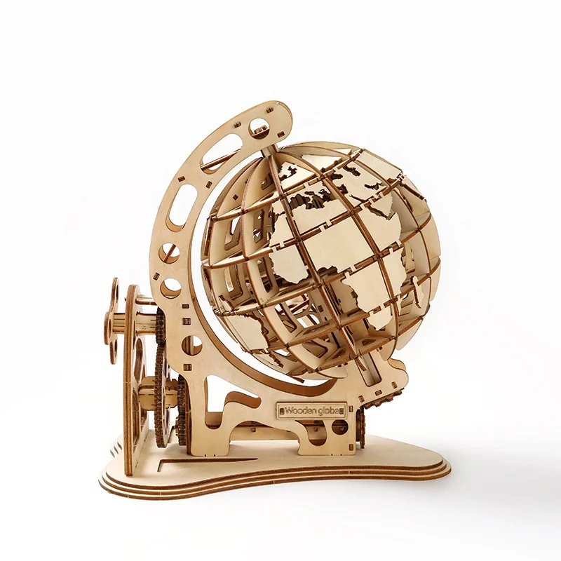 3d wooden IQ brain fight children adult puzzle globe toy mechanical wooden puzzle