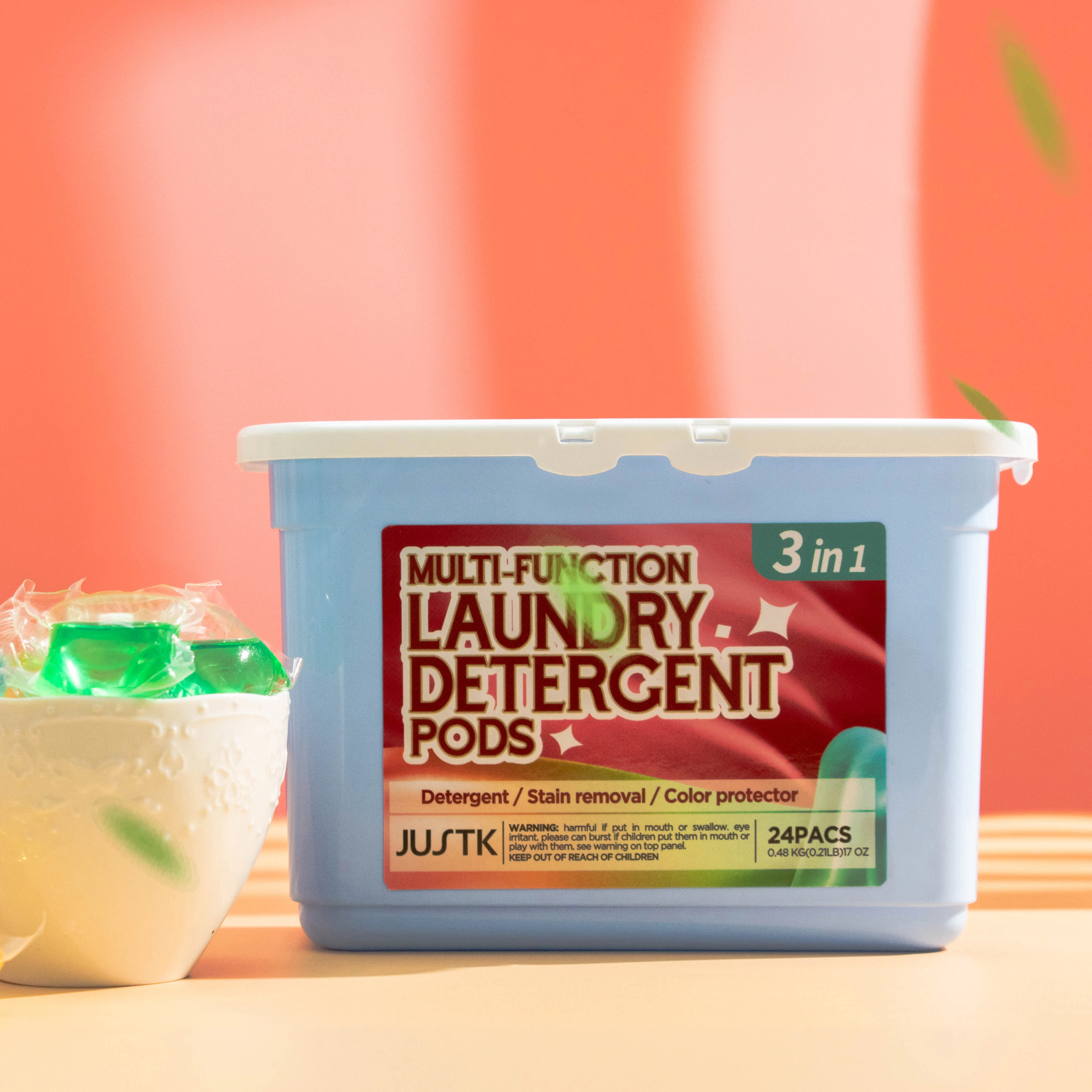 2021 hot selling water soluble film detergent capsules bag concentrate laundry pods with low MOQ