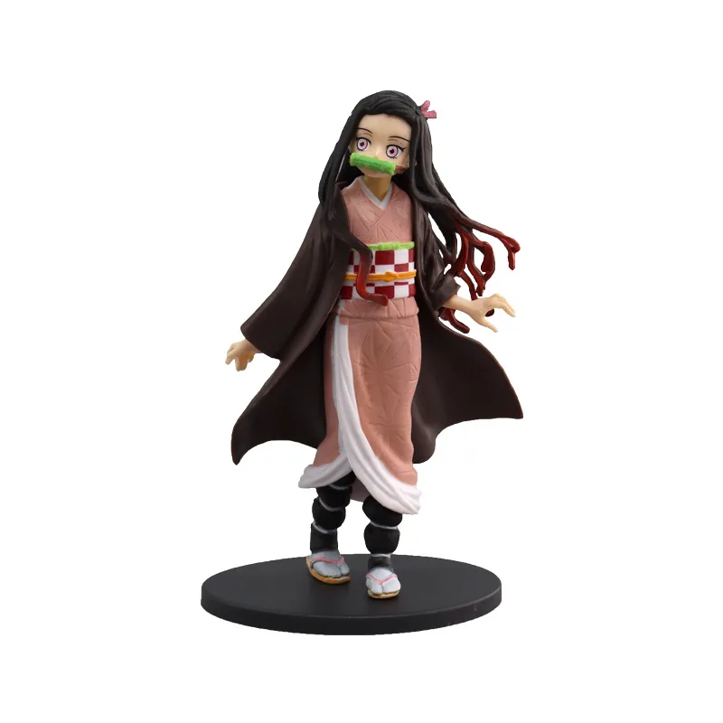 Anime Demon Slayer Figure Kamado Tanjirou Nezuko Action Figures PVC Model Toys Zenitsu Figurine Inosuke Kimetsu No Yaiba Figura