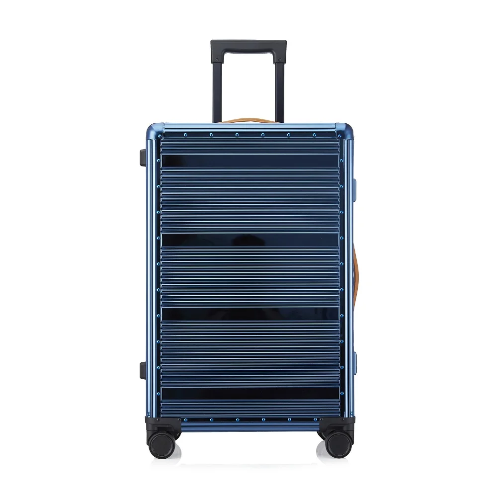 High Quality Titanium Plating Suitcases Large Capacity Travel luggage  Aluminum Alloy Trolley suitcase bag