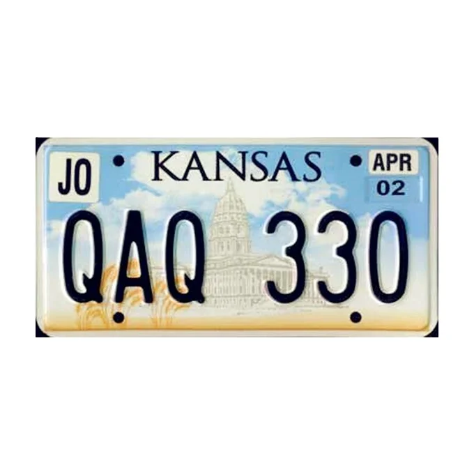 PU Printing Aluminum Remote Car Logo License Plate For Decorative