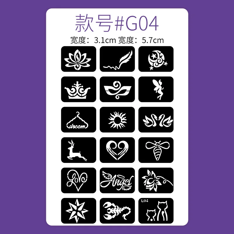 Tattoo Supplies Waterproof Body Art Paints Design for Women Men Temporary Tattoo Stencil for Tattoo Juice Ink Template Sticker