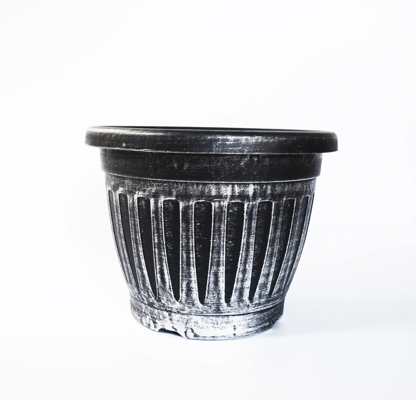 Brush High Quality Colorful Gardening Flower Pots Planters Round Plastic