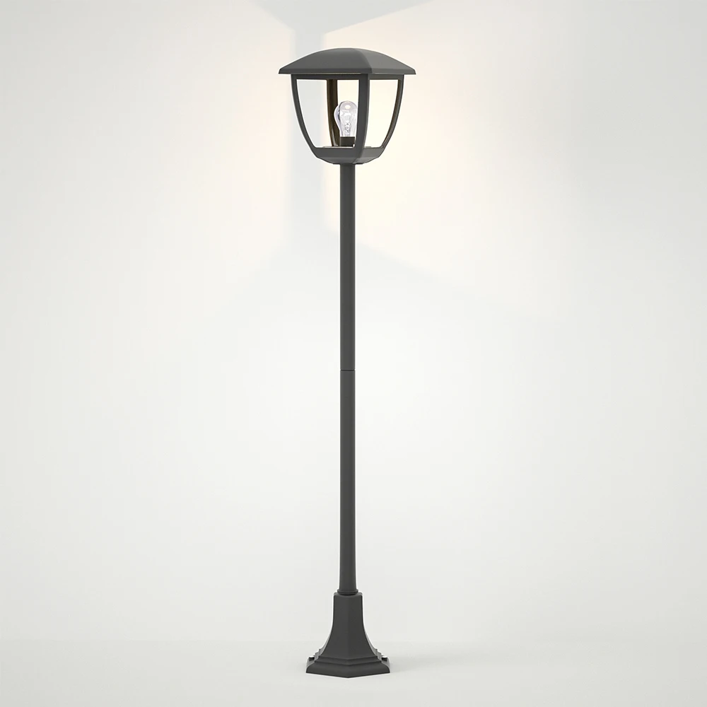 P4061 Plastic Garden lantern pole lighting outdoor post gate lamp garden post light