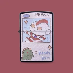 New creative cartoon lighter windproof comic gas lighter lovely cute kerosene lighter