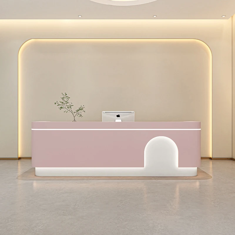 Brand Furniture Dental Clinic Reception Desk Simple Beauty Salon Cashier Wood Products for Office Use