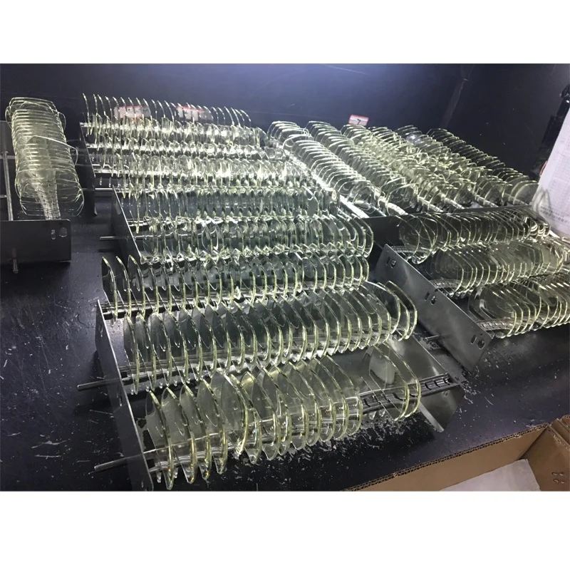 Линзы для очков акриловая «Прямоугольная форма прозрачный акриловый материал» оптических оправ демо-линз