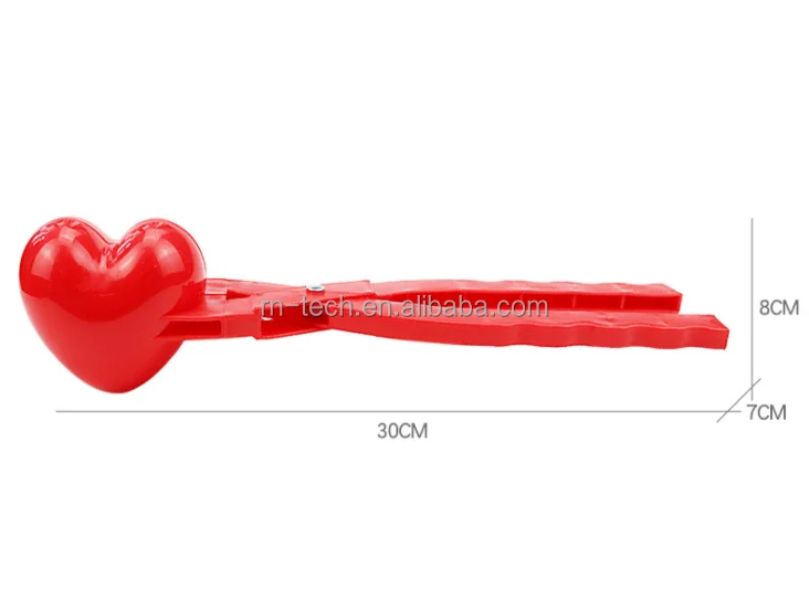 Winter Snowball TOYS Fights Game Kids Heart Plastic Snowball Clip Toy Quick Flexible Simple Snow Ball Maker Clip FOR KIDS