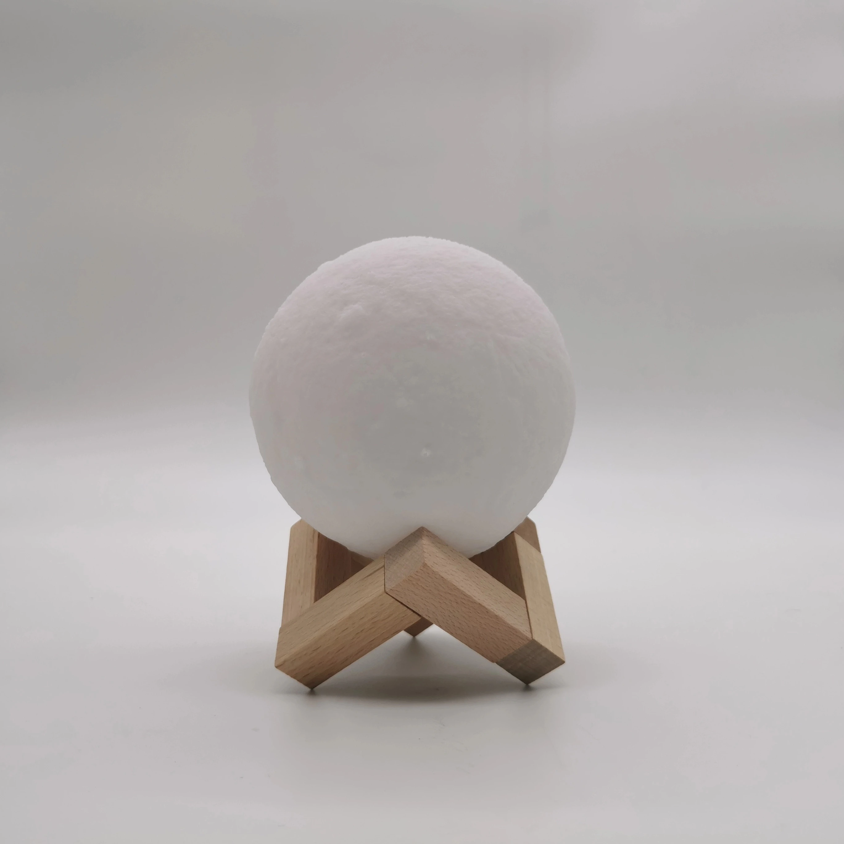 Hot selling colors changing ABS 3d printing moon table lamp