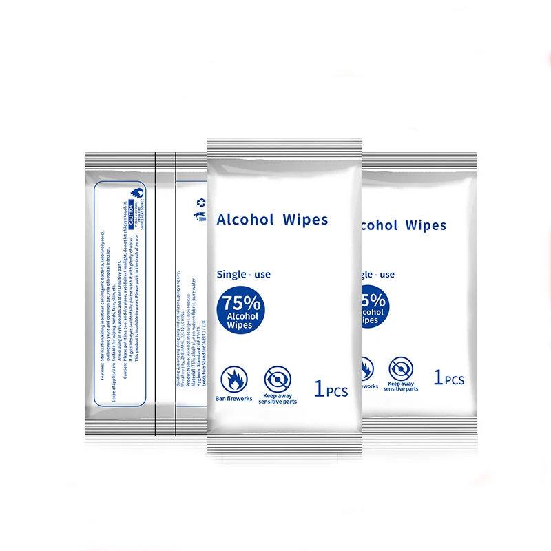 High Quality Custom Non Woven Fabric 75% Alcohol wet wipes
