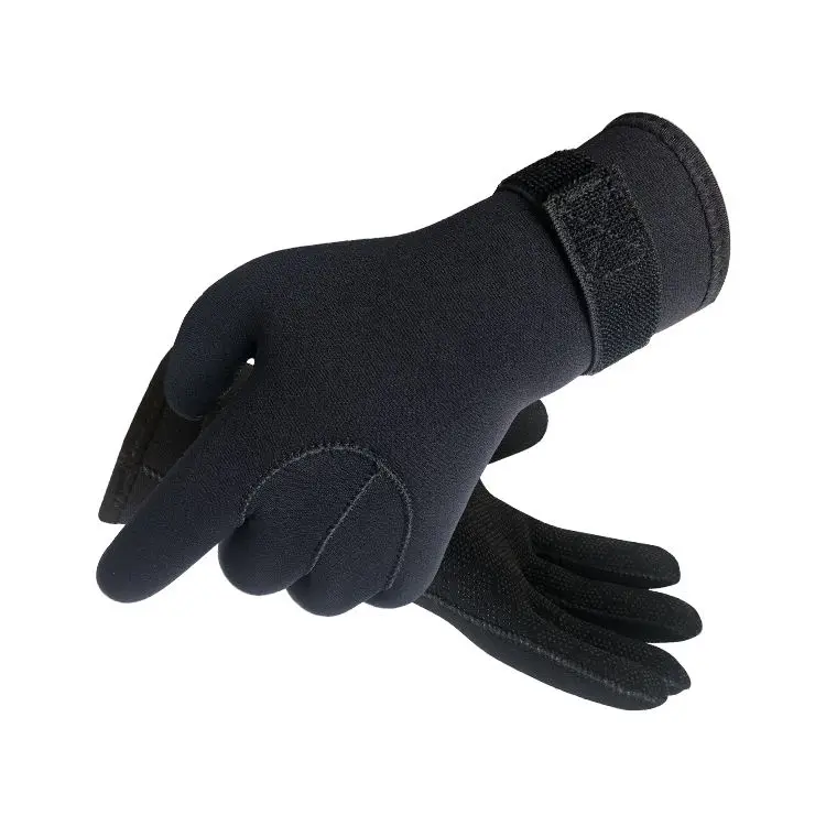 3mm Premium Neoprene Wetsuit Gloves With Adjustable Strap Anti Slip Flexible For Men