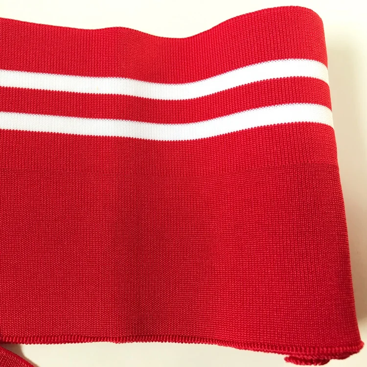 
knitted neckline Hem and cuff polyester spandex rib fabric for baseball wear,down jacket in garment accessories 