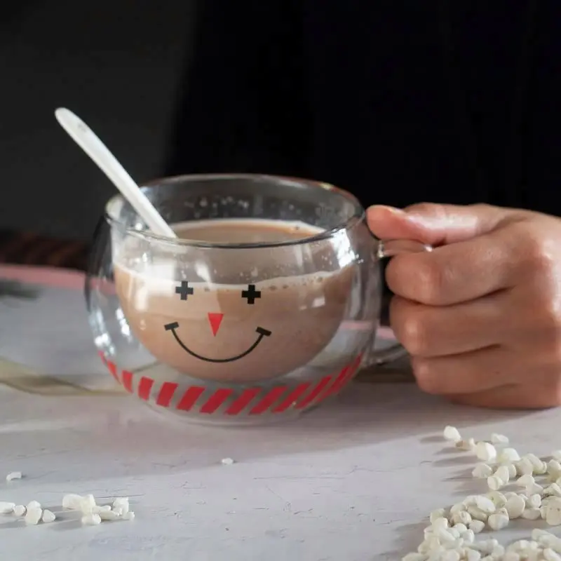 Best selling  double wall glass coffee with client packing