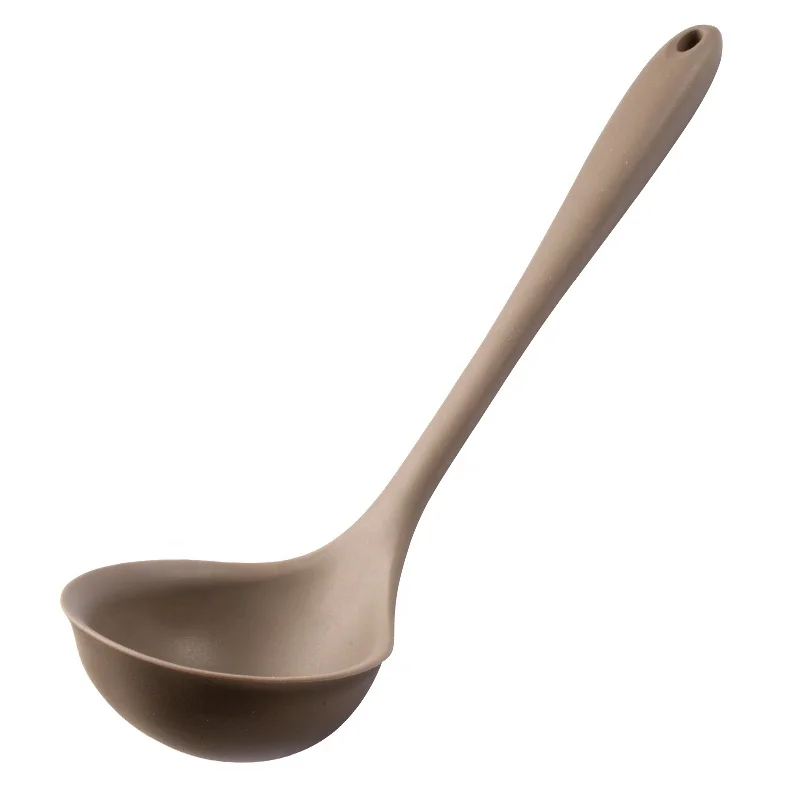 Manufacturer Suppliers Low MOQ Silicone Soup Ladle With Long Handle For Kitchen Utensils