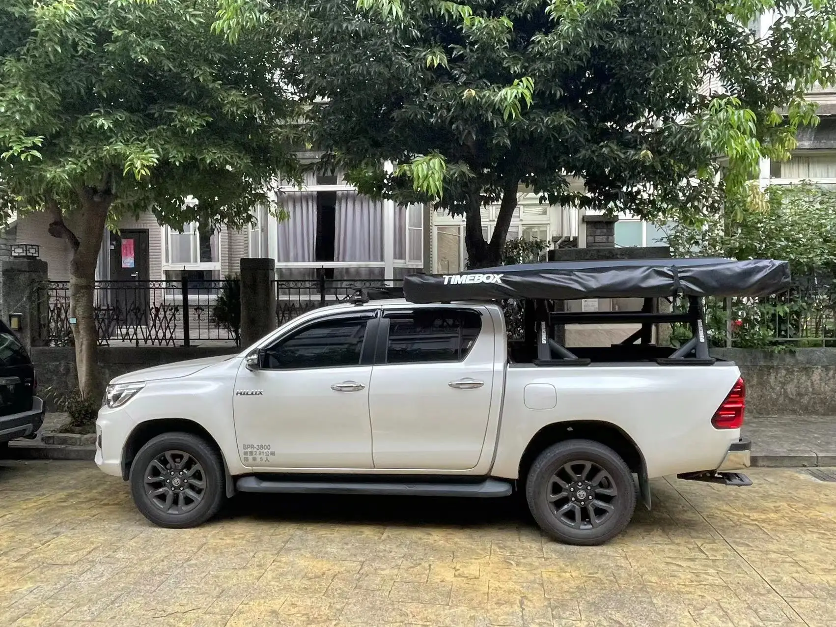 Car 270 Awning Rainproof Canopy Tent for Car Travel Side Awning 270 Free Standing Aluminum Alloy Arm 270 Awning Room