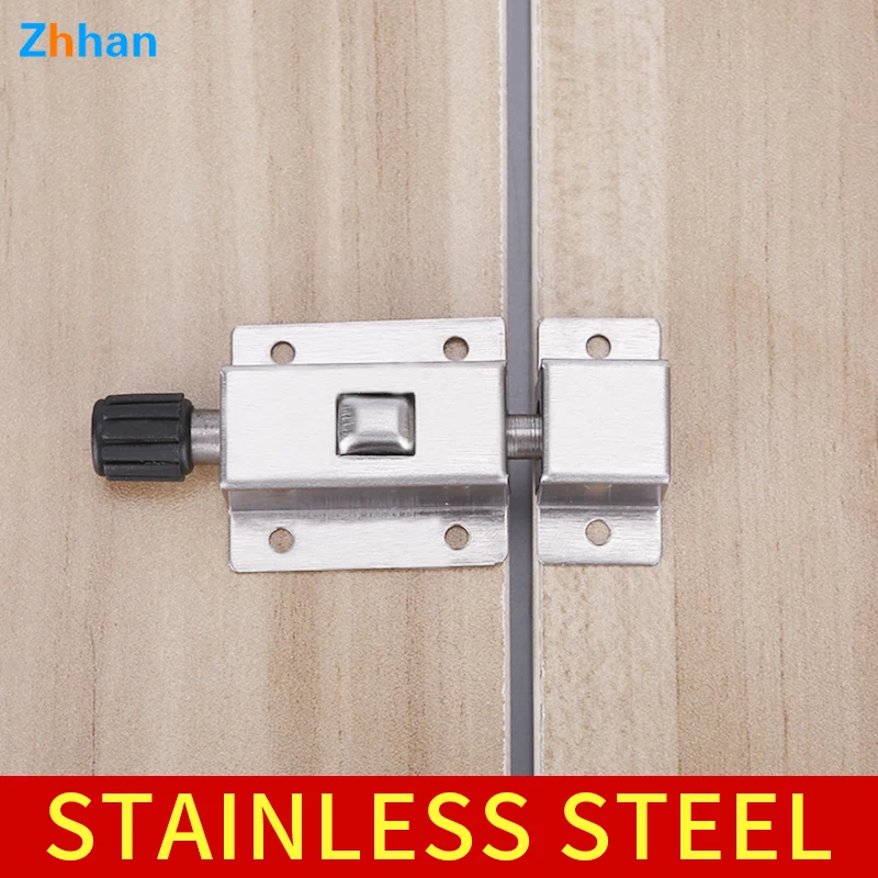 Hot Sale Stainless Push Button Door Latch Spring Slide Bolt Lock