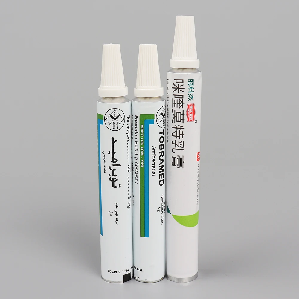 Nozzle Collapsible Aluminium Tube for Medical Ointment/ Eye Cream/ Cosmetic Products Packaging
