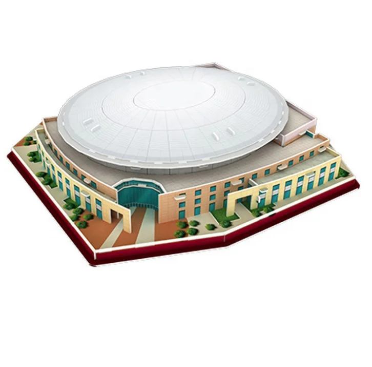 
New DIY 3D puzzle model Jigsaw LAKERS ROCKETS Warriors Basketball Stadium Arena Papercard Toy for children 