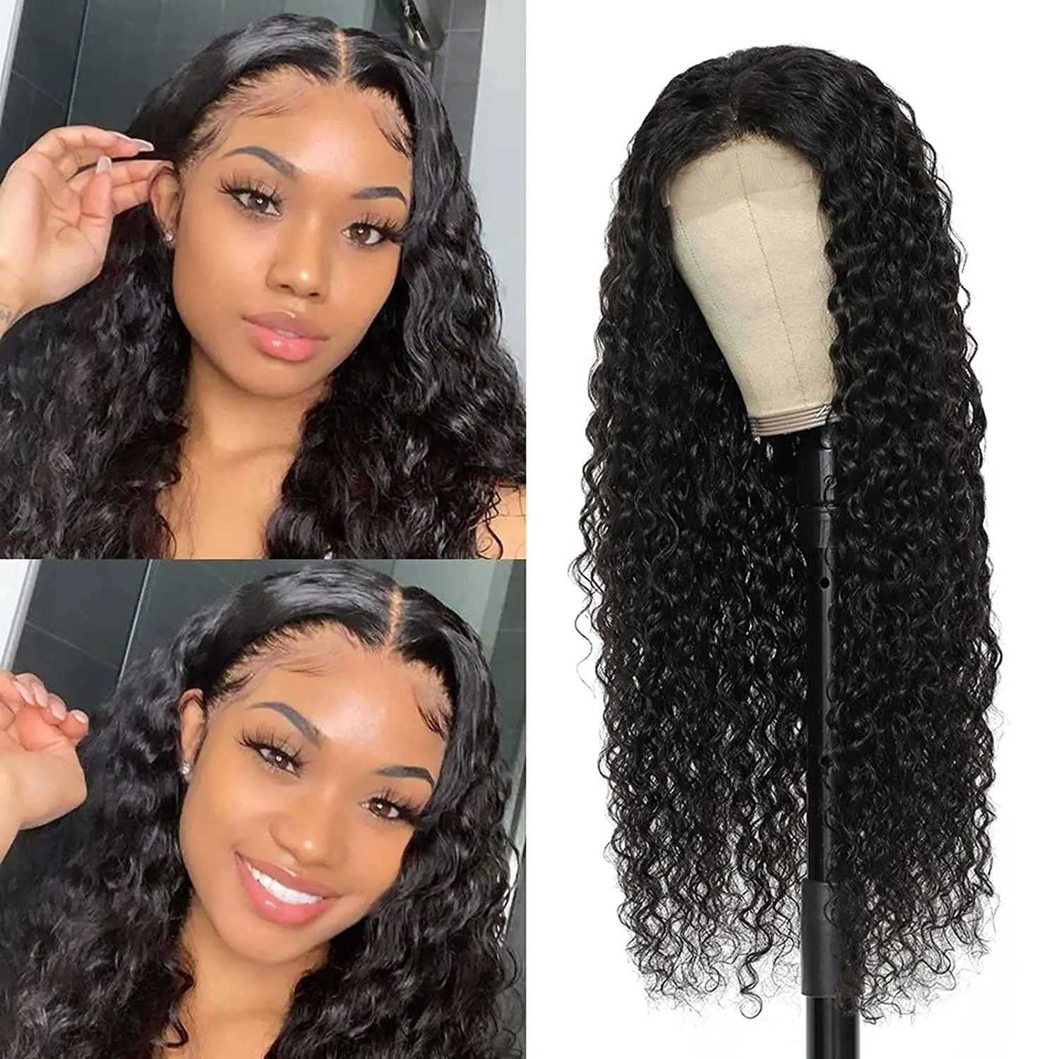 Brazilian Hd Density Water Wave 100% Virgin T Lace Full Front Human Hair