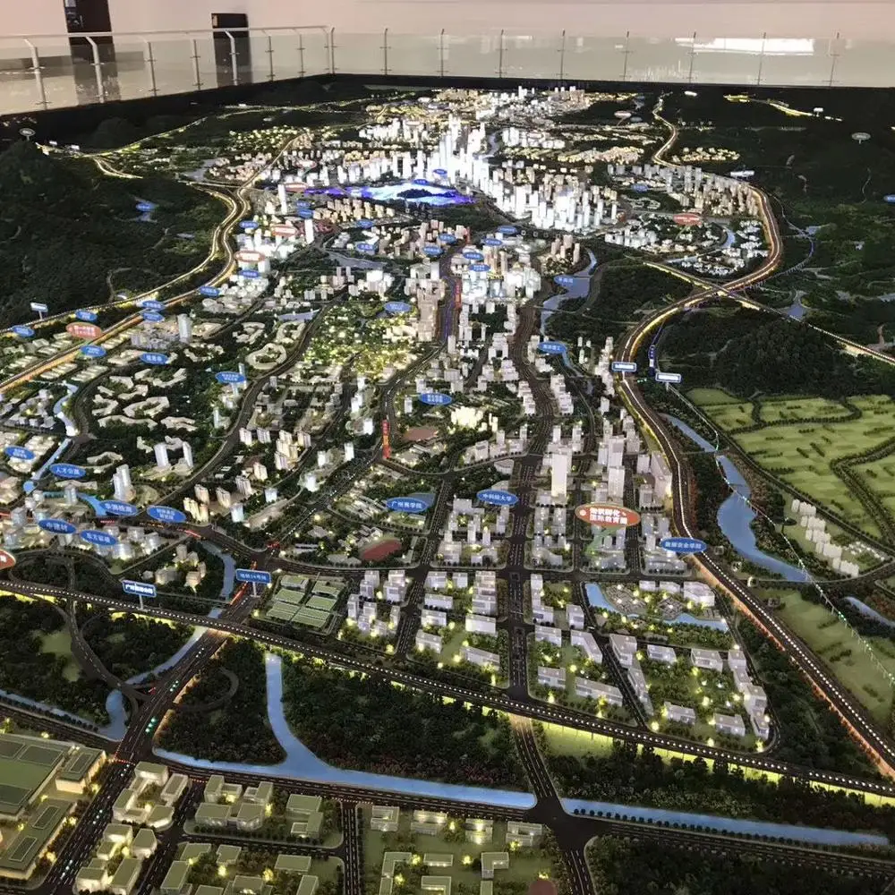 custom architectural scale models Urban layout planning road tree sand table model