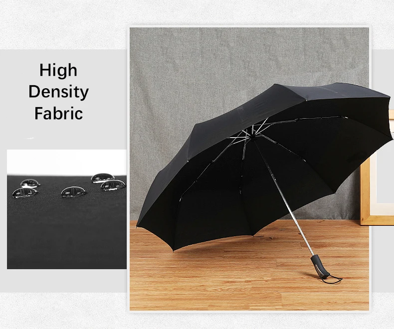 27 inches Portable 10 Rib Reverse Automatic 3 Folding Umbrella With Silver Strip Anti- Wind Storm Umbrella with Waterproof
