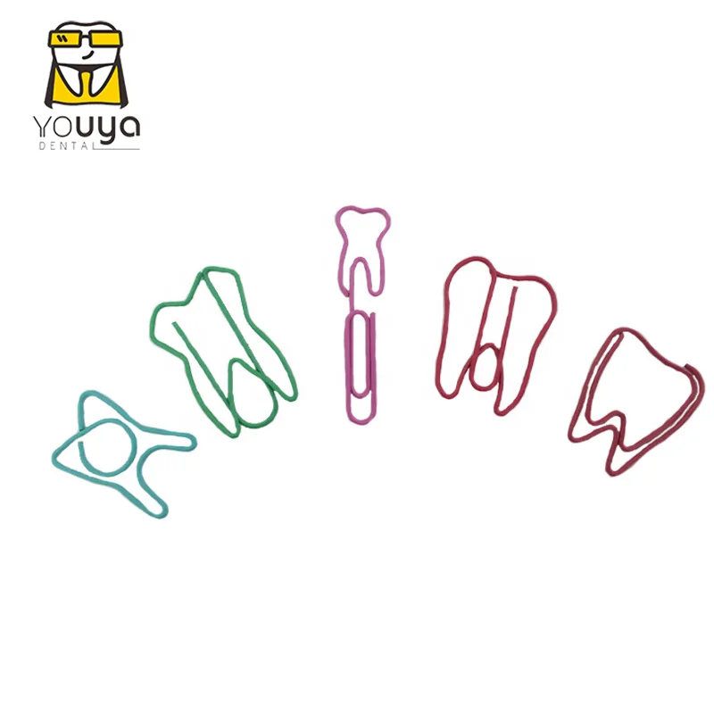 Зажим для бумаги в форме зуба новые Зажимы стоматологические