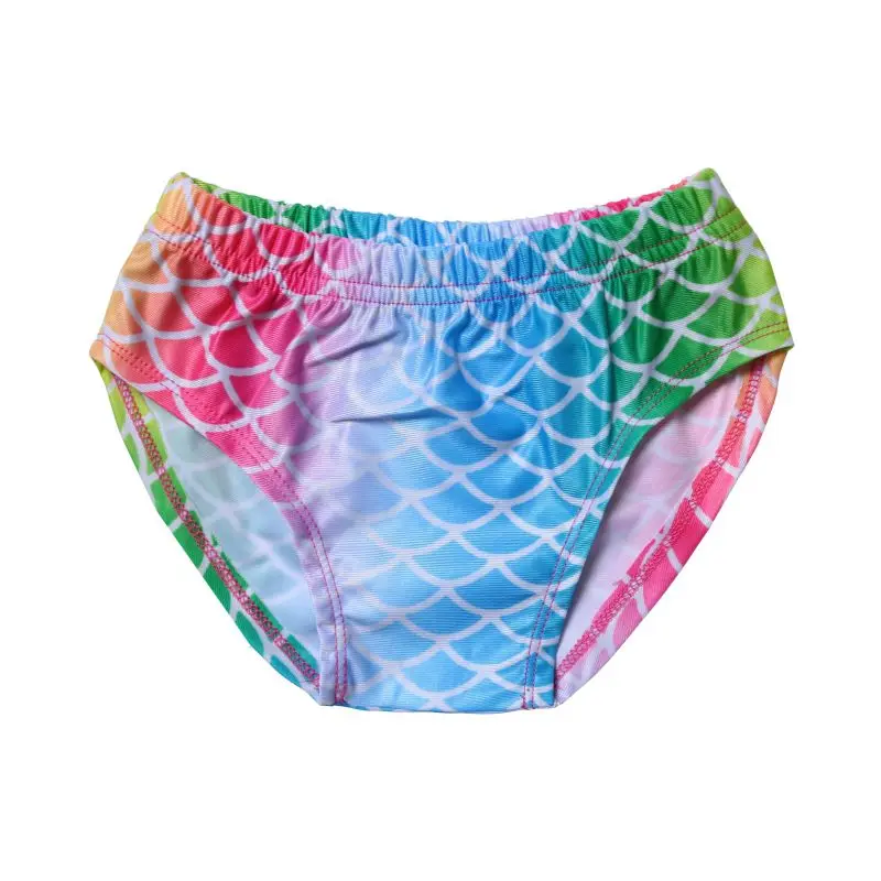 LQSZ 2022 Little Girls Kids Colorful Magical Suspender Cute Mermaid Sexy Bikini Three Pieces Custom Swimwear & Beachwear