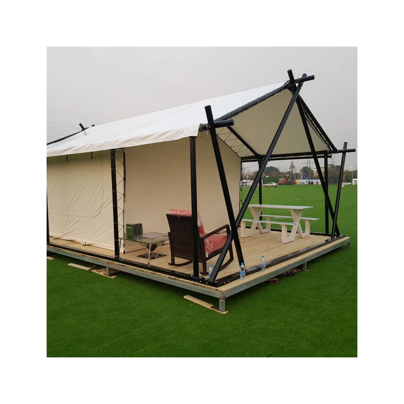 
 Tradeshow дешевый кемпинг на открытом воздухе отель Семейный Кемпинг отель сафари Свадебный брезентовый колокольчик палатка для продажи  