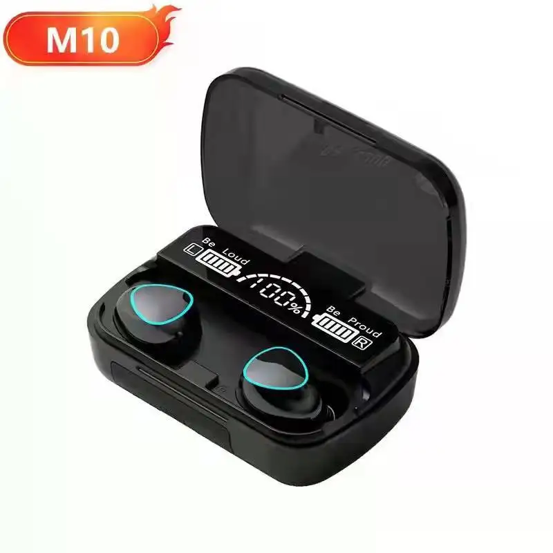Самые Популярные M10 Tws наушники спортивные беспроводные V5.1 водонепроницаемые BT с Power Bank