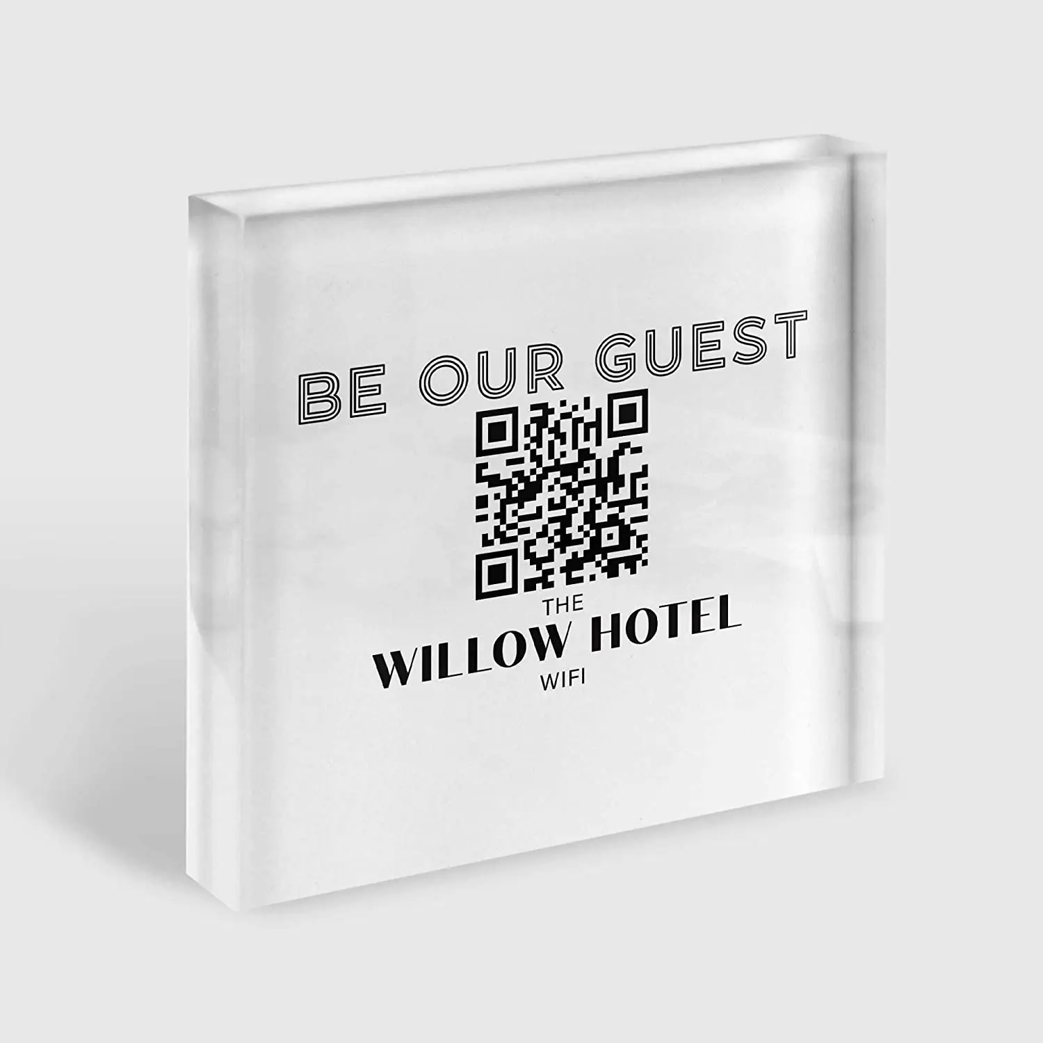 Акриловая подставка для чеков или меню qr-кода