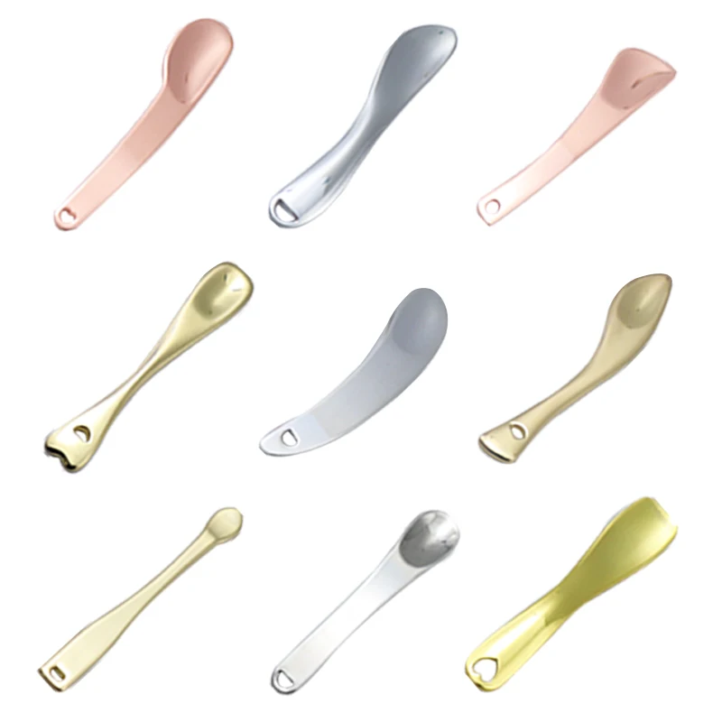 60mm Gold Metal eye face mini cream cosmetic spatulas