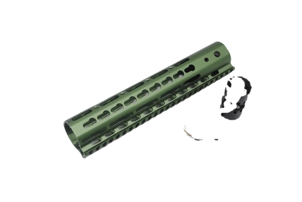 
Aplus Olive Drab Green 10 inch Free Float Keymod AR15 handguard Rail Mounted with steel Barrel Nut Fit .223/5.56 rifles 