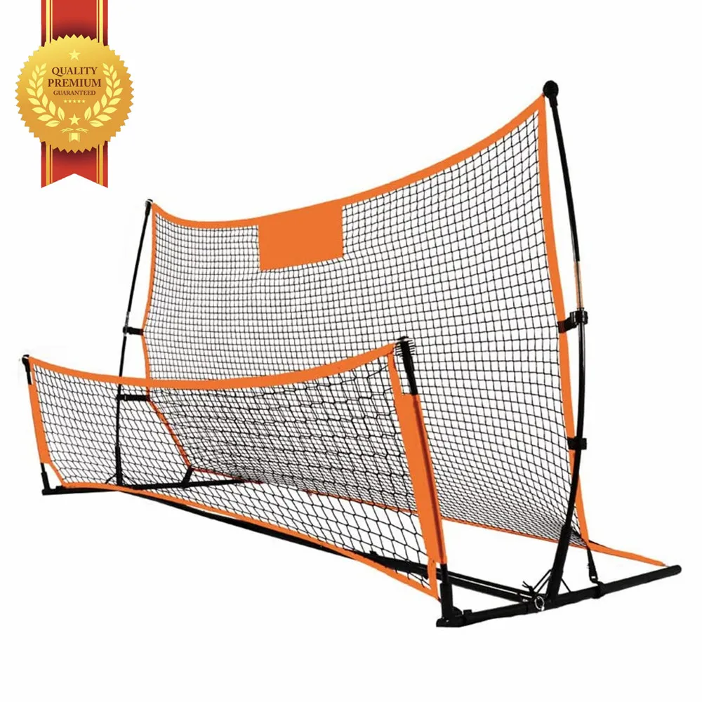 SR05A Portable Soccer Trainer 2 In 1 Rebounder, Kids Adjustable Training Net Soccer Rebound