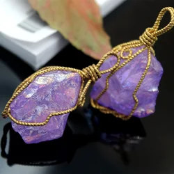 Оптовая продажа, ожерелье с подвеской ручной работы из натурального хрусталя, ювелирные аксессуары «сделай сам»